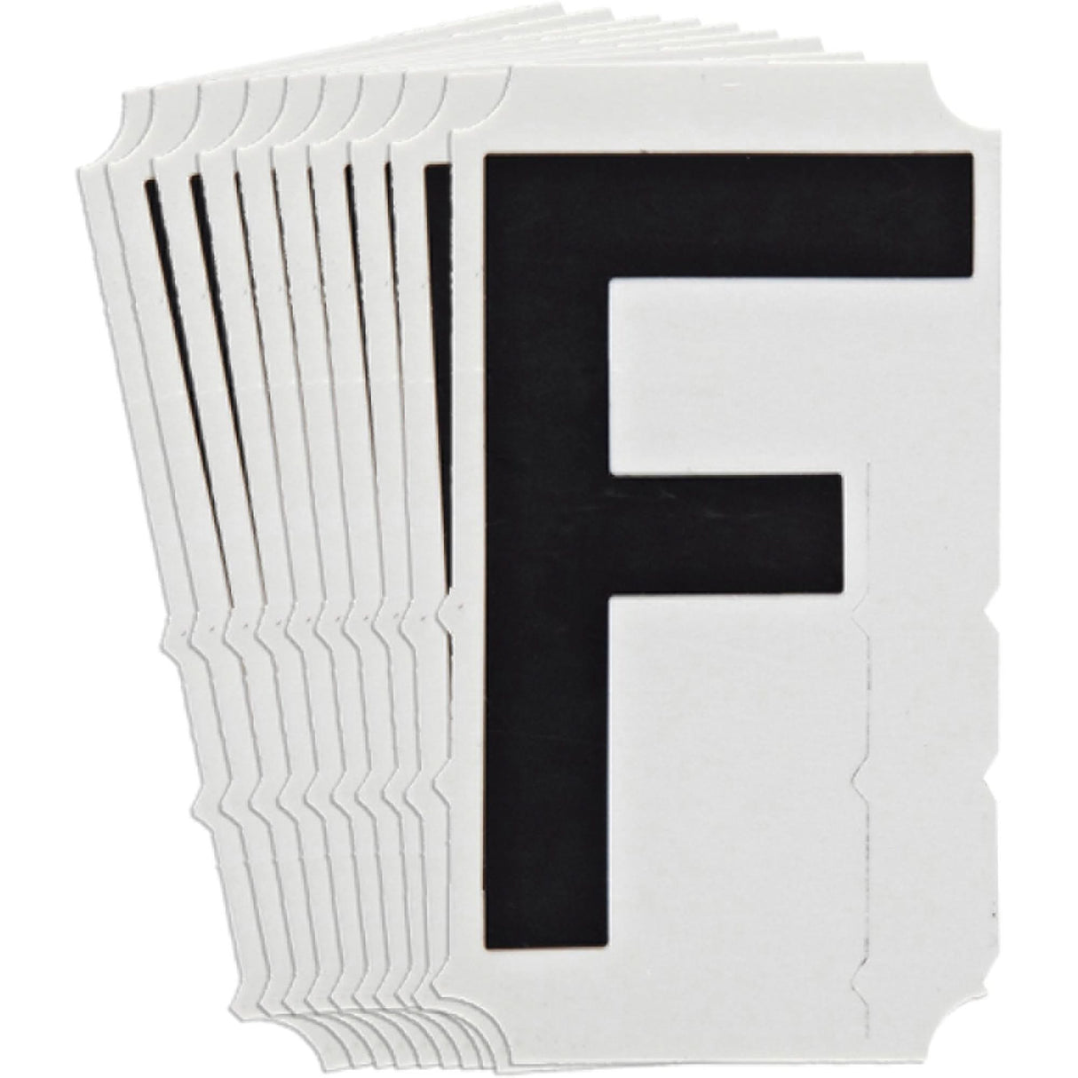 Quick-Align® Individual Gothic Number and Letter Labels, F, 4" H, Black