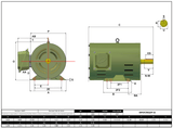 Max Motion MQOP-32 | T-Frame Motor 10HP, 1800RPM, 208-230/460V, Frame 215T, ODP, Rolled Steel