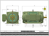 Max Motion MQOP-42 | T-Frame Motor 20HP, 1800RPM, 208-230/460V, Frame 256T, ODP, Cast Iron