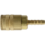 Maxquik 3/8" Hose Barb Quick Coupler, Zinc Plated Steel