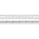 Junior Combination Squares, 6" L, 8/100" Graduations, Steel, Satin
