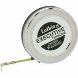 Executive® Thinline Yellow Clad Pocket SAE/Metric Tape Measure, 1/4" x 6'