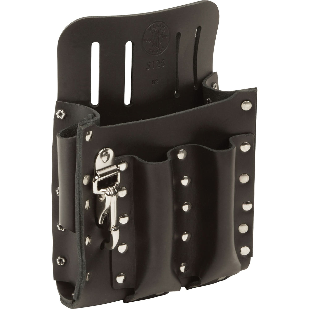 Tool Pouch, Multiple Tool Holder, Leather, 5 Pockets