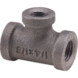 Tee, Reducing, Black Iron, 3/4" x 1/2"