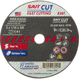 Cut-Off WHEEL (A36T), 13" x 1/16", 1/4" Arbor, Type 27, Aluminum Oxide, 25000 RPM