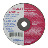 Cut-Off Wheel (A36T), 3" x 0.035", 3/8" Arbor, Type 1, Aluminum Oxide, 25000 RPM