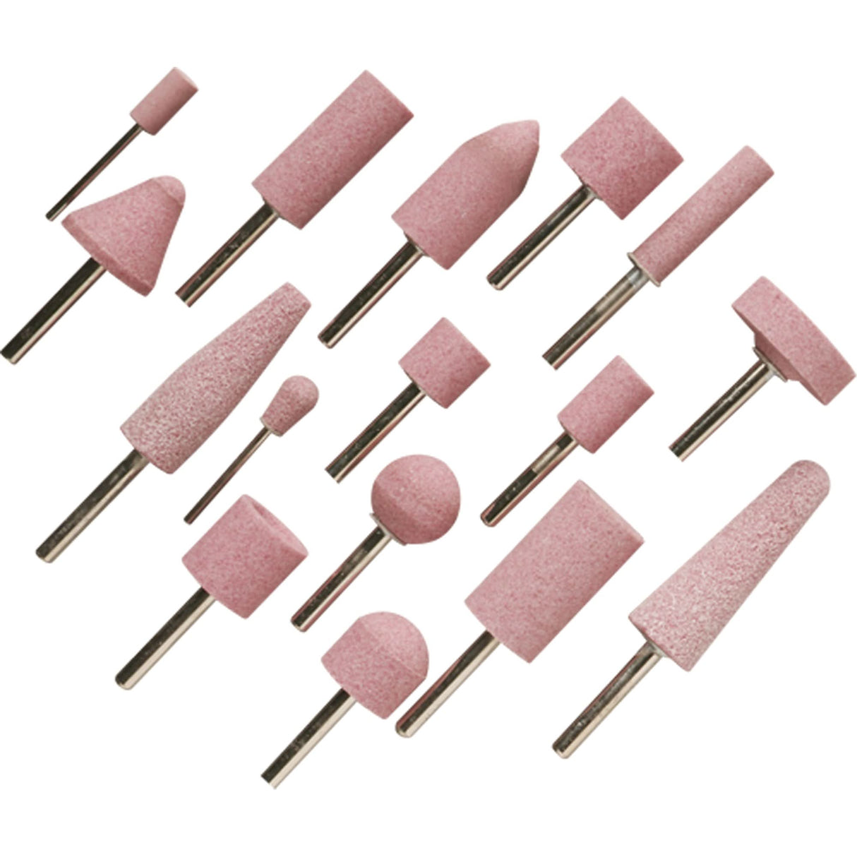 A60R Vitrified Mounted Points, A12, Aluminum Oxide, 11/16" Dia., 1-1/4" L, 60 Grit