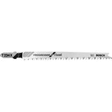 Jigsaw Blade, High-Carbon Steel, T-Shank, 4-5/8" L, 8-12 TPI