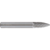 AllSteel™ Tapered Shape Carbide Burr, SG-3, 3/8" Dia., 1/4" Shank, 3/4" Depth of Cut