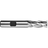30° End Mill, 1/2" Dia., 4 Flutes, High Speed Steel