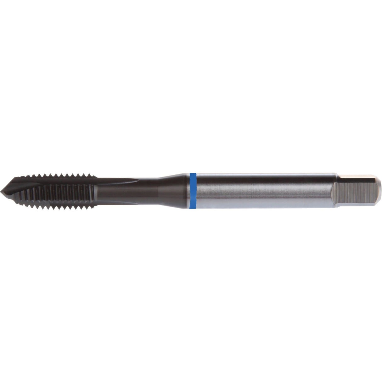 Blue Shark Spiral Point Tap, High Speed Cobalt, 6-32 Thread, 2.205" L