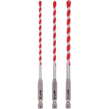 Shockwave™ Hammer Drill Bit Set, 3 Pieces, Carbide