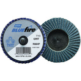 BlueFire® R884P Mini Flap Disc, 2" x Type 27, 40 Grit, Zirconia Alumina