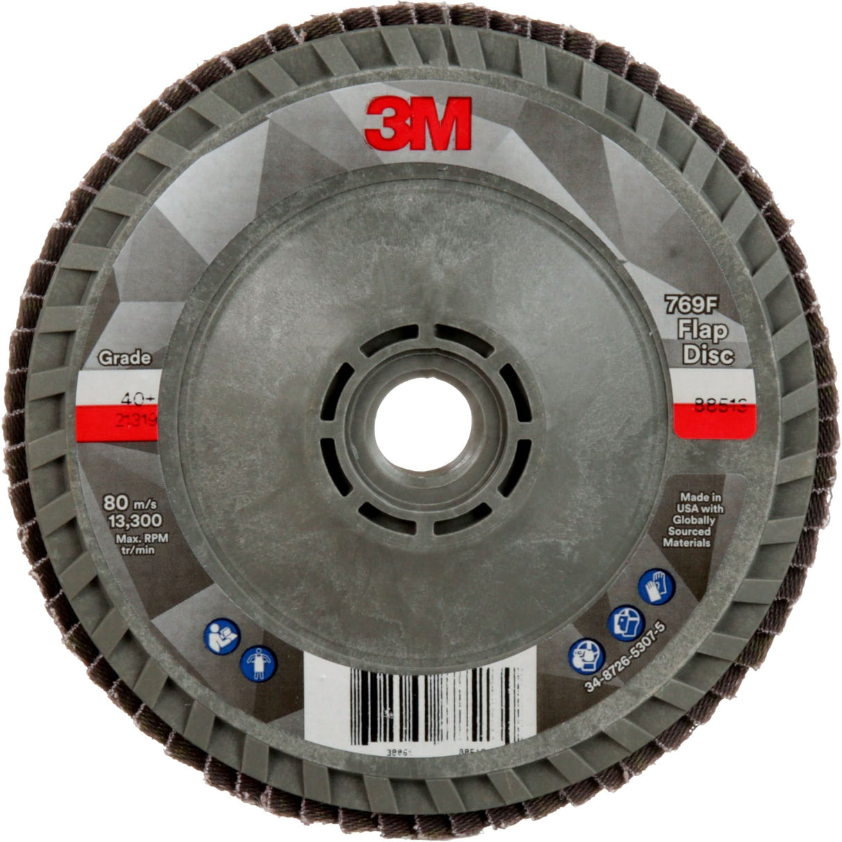 769F Quick Change Flap Disc, 4-1/2" x 5/8"-11, Type 29, 40+ Grit, Ceramic