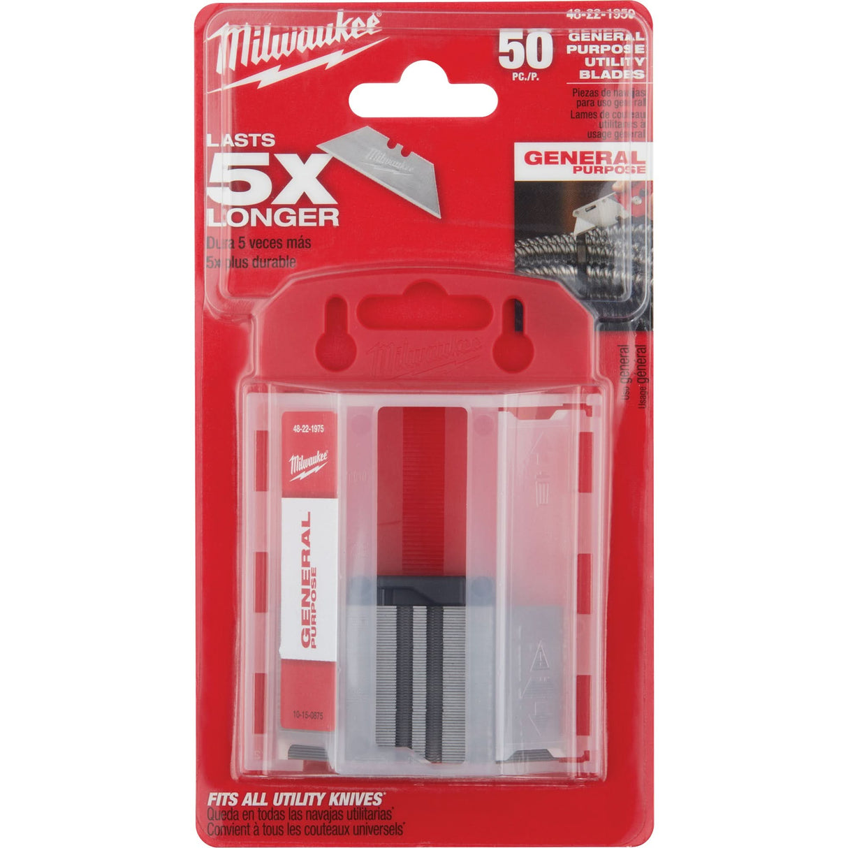 General Purpose Utility Blades with Dispenser, Single Style