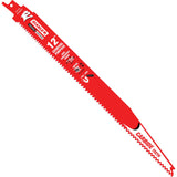 General-Purpose Reciprocating Saw Blade, Carbide, 6-9 TPI, 12" L x 1" W