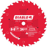 Framing Circular Saw Blade, 8-1/4", 24 Teeth, Laminate/Wood Use