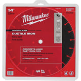 Circular Saw Blade, 14", Ductile Iron Use