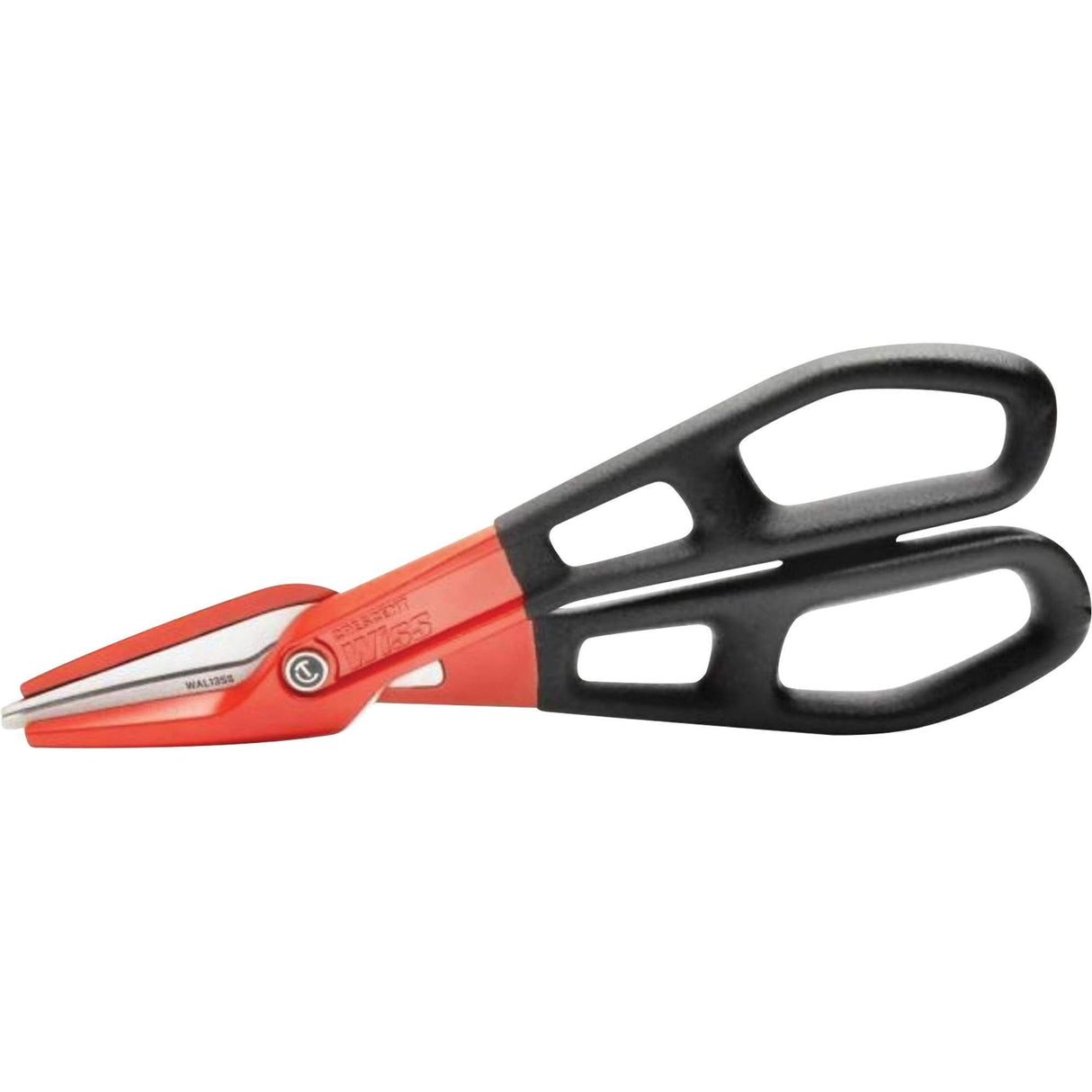 13" Serrated Aluminum Tinner Snip with Dipped Handle, 3" Cut Length, Straight Cut