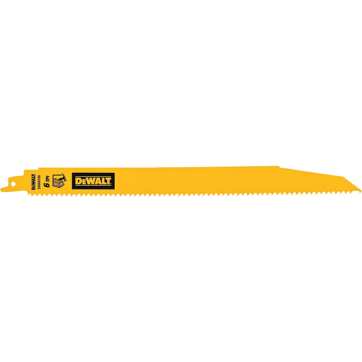 Demolition Reciprocating Saw Blade, Bi-Metal, 6 TPI, 12" L