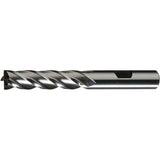 HG-4C Square Finishing End Mill, 1" Dia., 4-1/8" L, 4 Flutes, 3/4" Shank, High Speed Steel