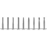 1855 Double Cut Carbide Burr Set, 9 Pieces