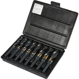 Reduced Shank Silver & Deming Drill Bit Set, 8 Pieces, High Speed Cobalt