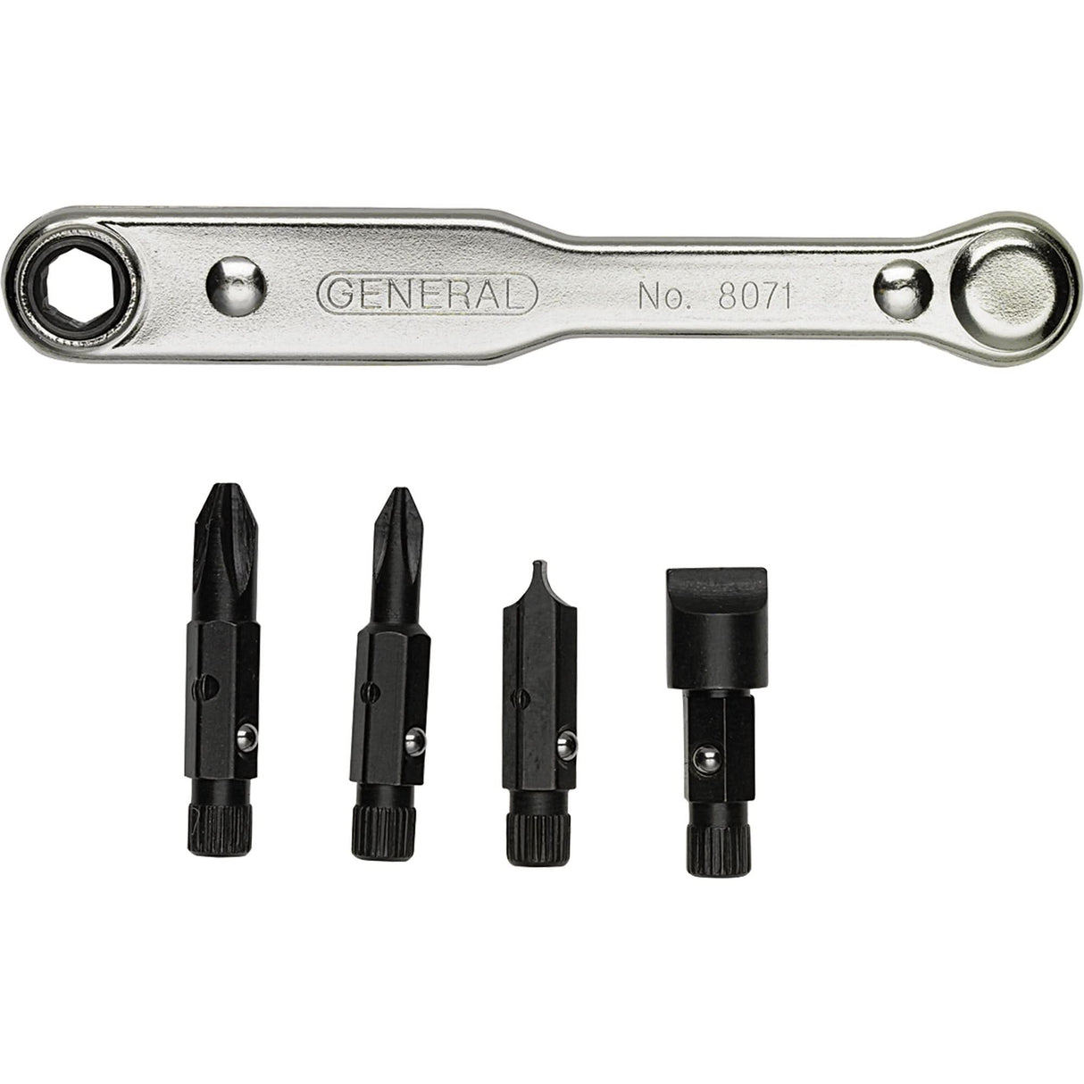 Ratcheting Offset Screwdriver Set, 5 Pcs.