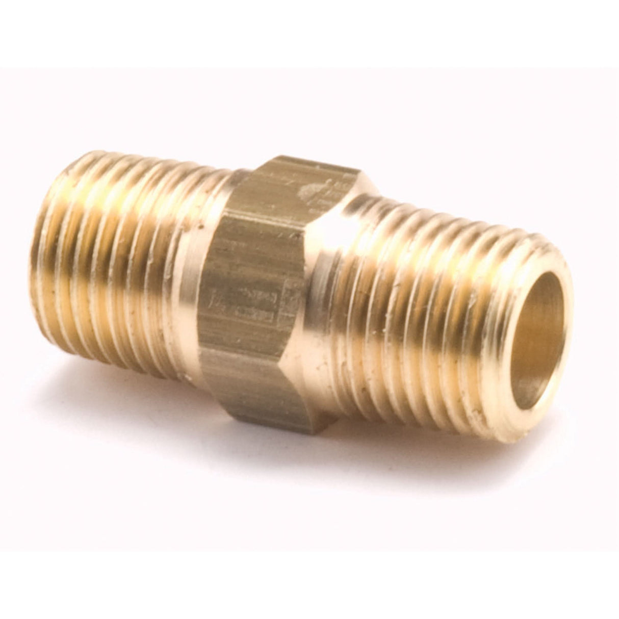 Hex Pipe Nipples, Brass, 1/8", Standard