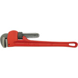 Pipe Wrench, 2-1/2" Jaw Capacity, 18" Long, Powder Coated Finish, None Handle