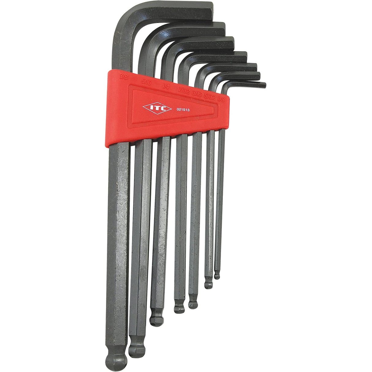 Ball Nose Hex Key Set, 7 Pcs., Imperial