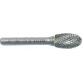 Oval Burr, 3/8" Dia., 1/4" Shank, 3/8" Depth of Cut