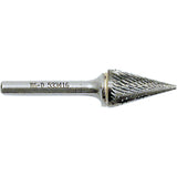 M4-D JET-KUT® Cone Shape Burr, 3/8" Dia., 1/4" Shank, 5/8" Depth of Cut