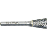 Inverted Cone Shape Burr, 5/8" Dia., 1/4" Shank, 3/4" Depth of Cut