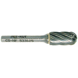 C5-NF JET-KUT® Ball Nose Shape Bur for Aluminum/Non-ferrous Materials, 1/2" Dia.