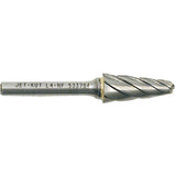 L4-NF 1/4" Taper Shape Bur for Aluminum/Non-ferrous Materials, 1/2" Dia.