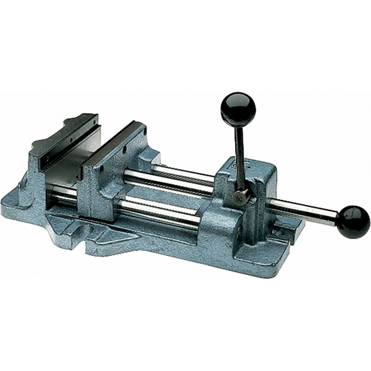 Cam Action Drill Press Vises, 4" Jaw Width, Clamp Mount Base