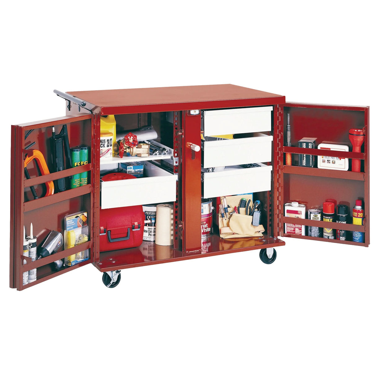 Rolling Work Bench, 49-7/8" W x 40-5/8" H x 26-7/8" D, 24.6 Cubic Feet Capacity