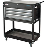 Utility Cart, 4 Drawers, 18" L x 33" W x 39" H, Black