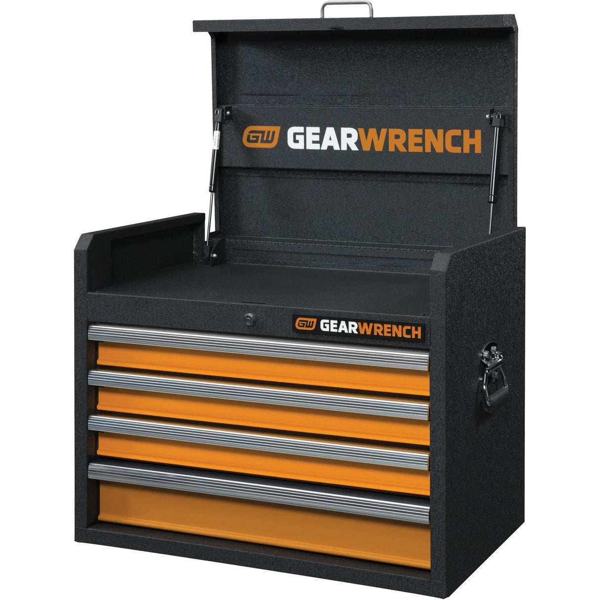 GSX Series Tool Chest, 26" W, 4 Drawers, Black/Orange