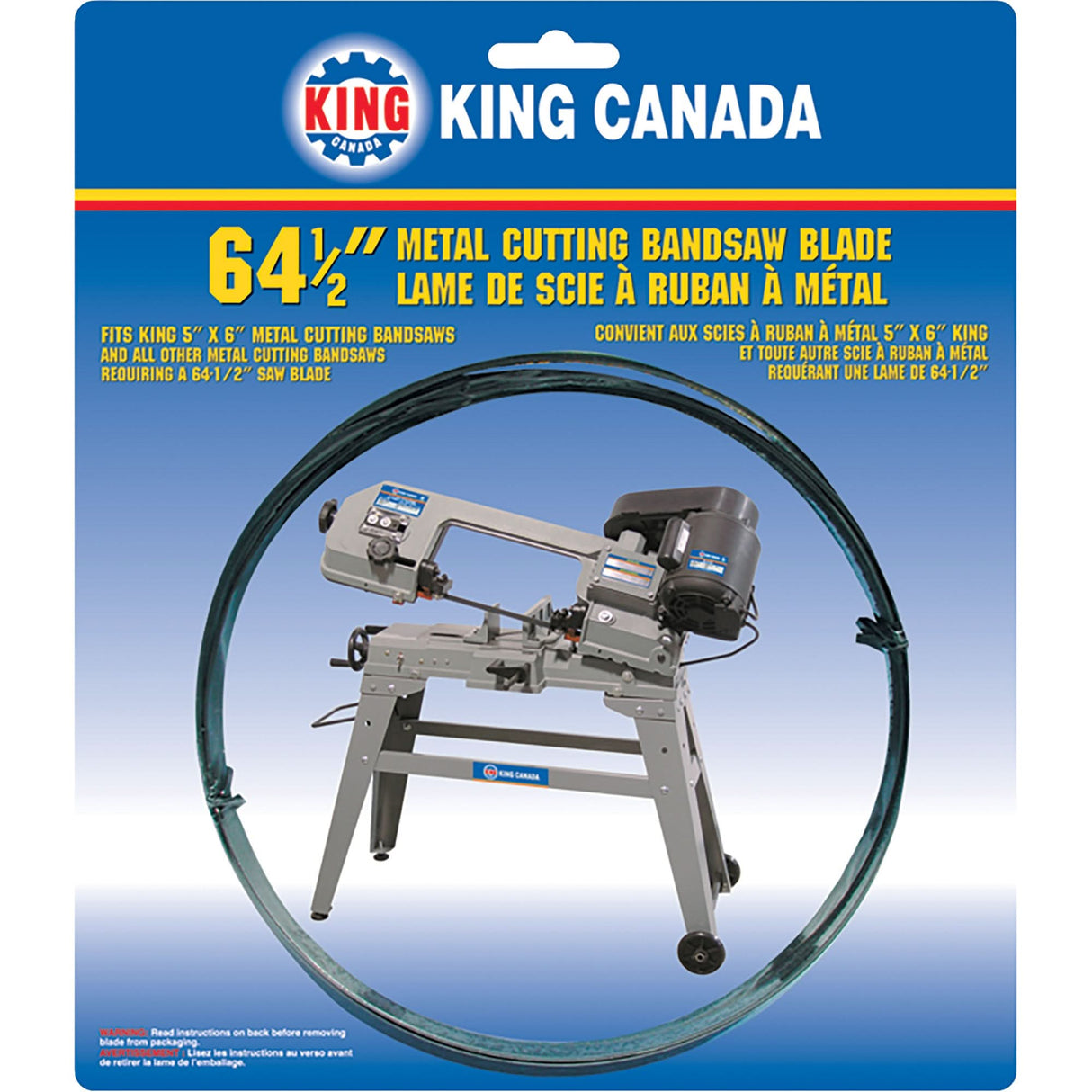 General Purpose Band Saw Blade, Bi-Metal, 64-1/2" L x 1/2" W x 0.025" Thick, 18 TPI
