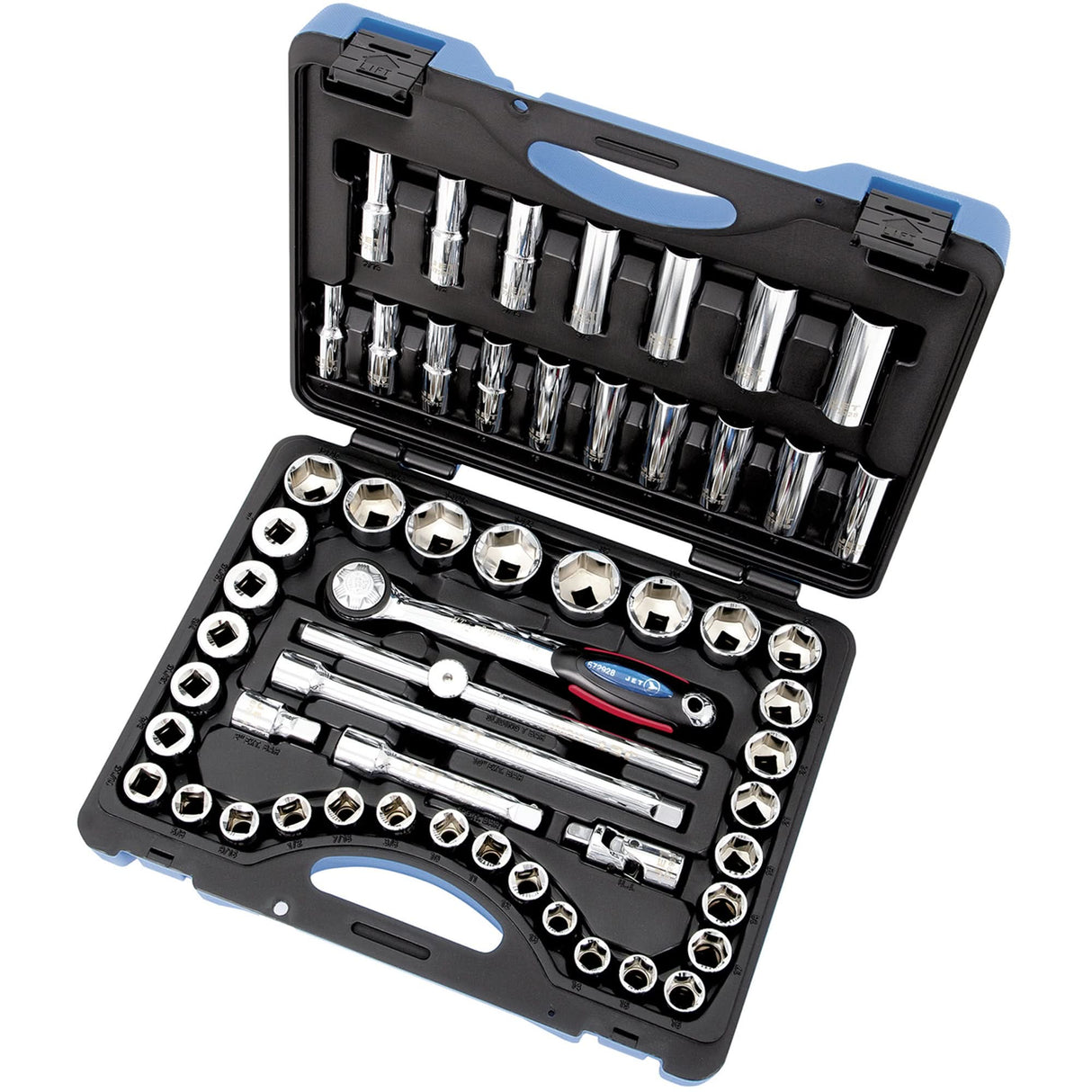 SW1255C-6 6-Point SAE/Metric Socket & Socket Wrench Set, 55 Pcs, 1/2" Drive Size, Deep