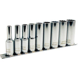 SS3809D-12 SAE Socket Set, 9 Pcs, 3/8" Drive Size, Deep