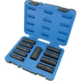 PS1012D 6-Point SAE Socket Set, 10 Pcs, Impact, 1/2" Drive Size, Deep