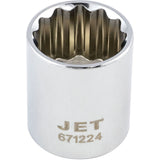 Chrome Socket, 3/4", 3/8" Drive, 6 Points, Deep