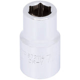 Socket, 7/16", 1/2" Drive, 6 Points