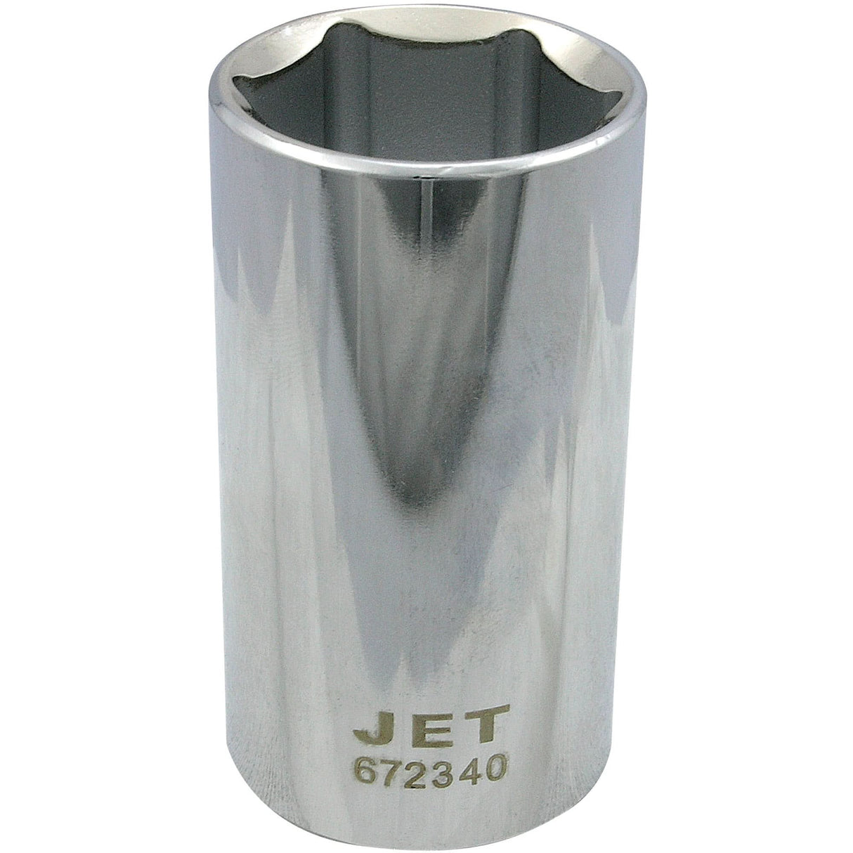 Chrome Socket, 1-1/4", 1/2" Drive, 6 Points, Deep
