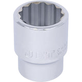 Chrome Socket, 1-1/2"2", 1" Drive, 12 Points