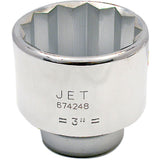 Chrome Socket, 3", 1" Drive, 12 Points