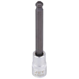 Bit Socket, Hex Ball, 3/8" x 4" L, 3/8" Drive